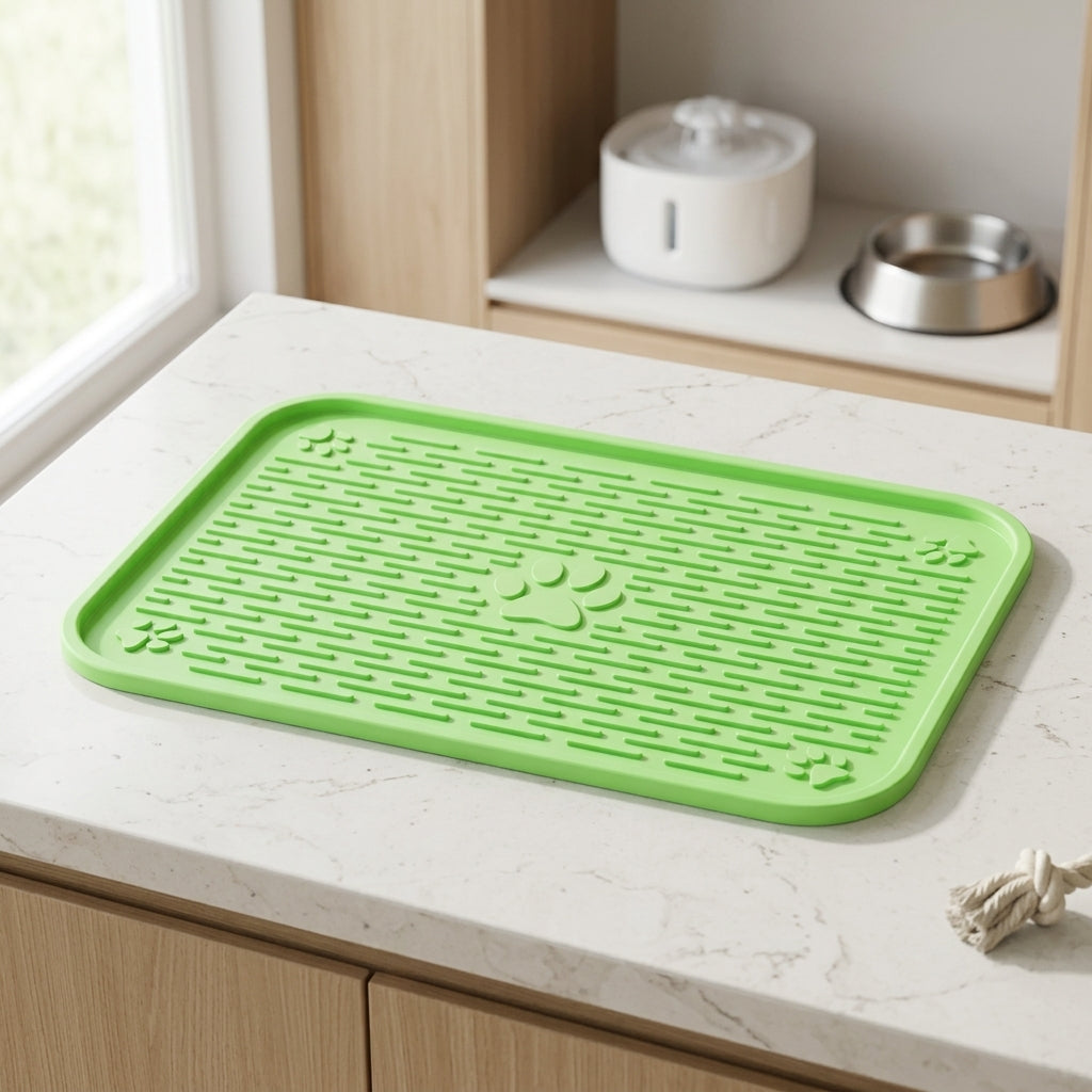 Cat Litter Mat, Litter Trapping Mat, Cat Litter Tray Mat with Raised Border, Small Litter Tray Mat for Indoor Cats, Anti-Scatter Floor Protector