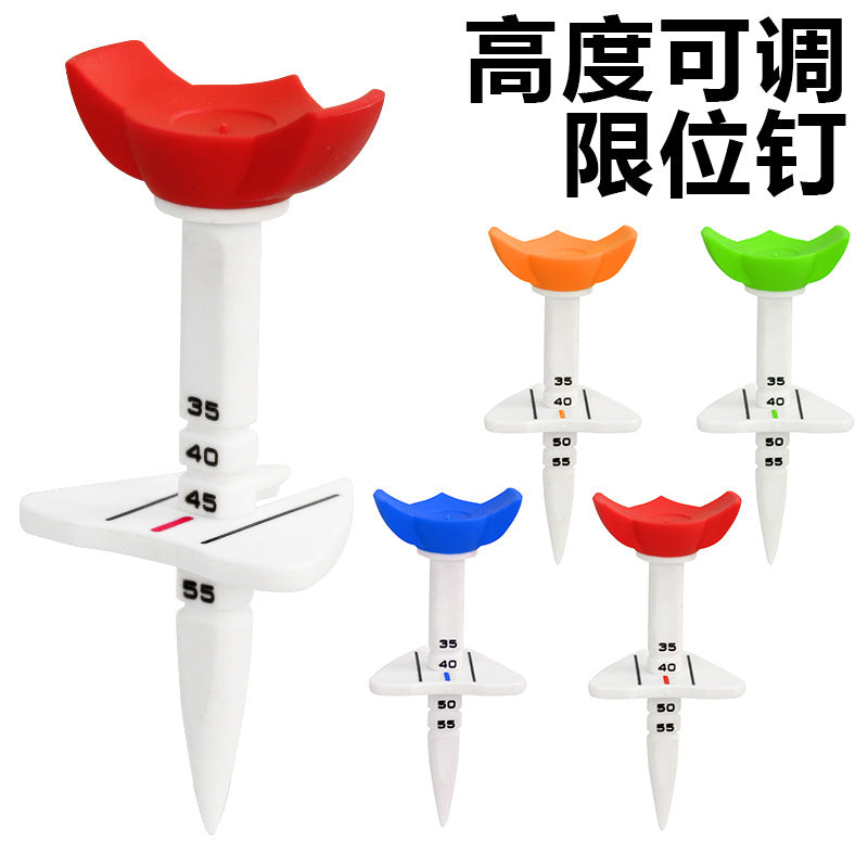 HOW TRUE Adjustable Plastic Golf Tee with Scale for Golf Course Accessories