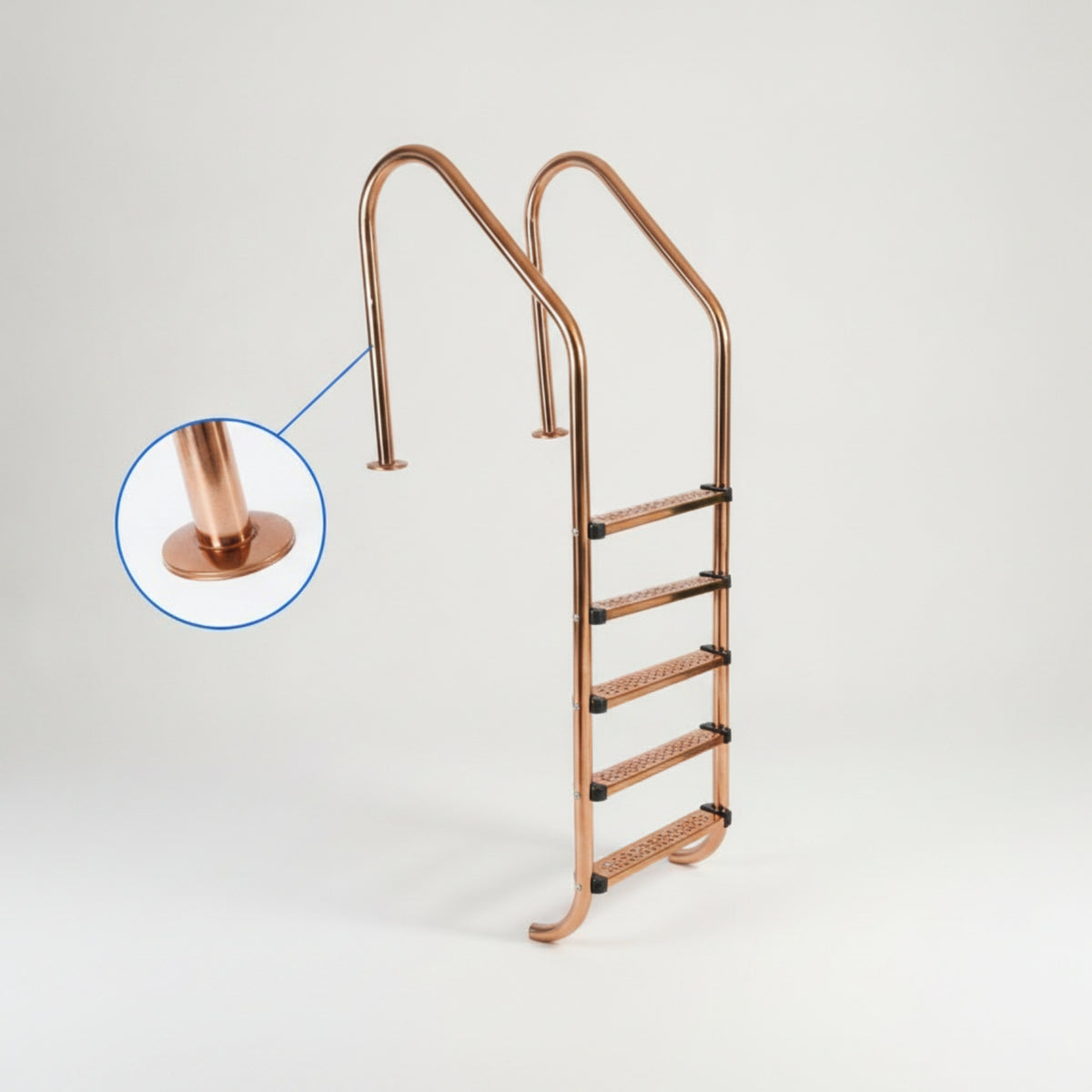 Stainless Steel Pool Ladder No Prior Embedment-Embed Pool Ladder with Non-Slip Steps Heavy Duty for Homeowners