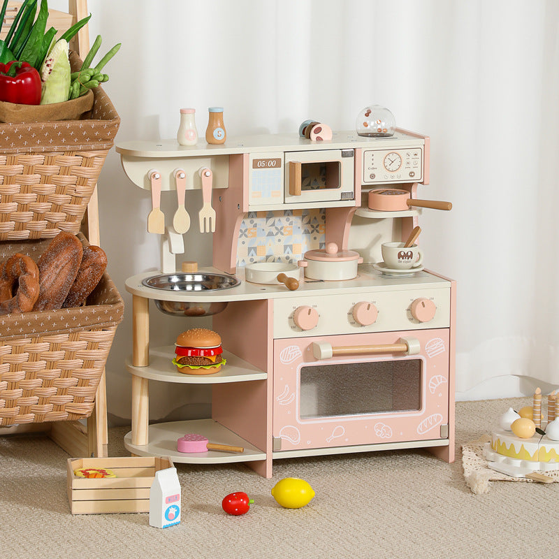 Wooden Pretend Play Kitchen Toy Set for Kids