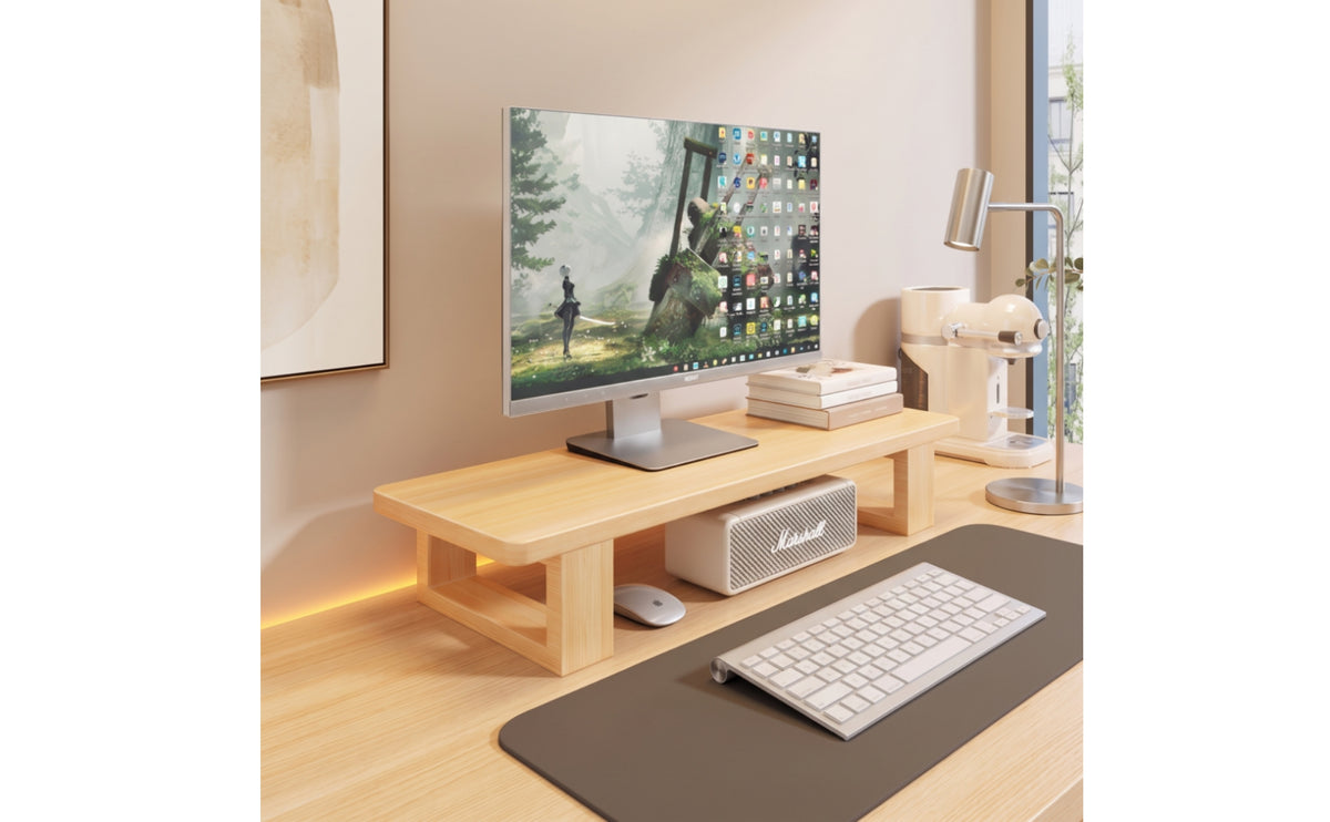 Display Riser Space-Saving Computer Display Stand Ergonomic Screen Stand with Storage