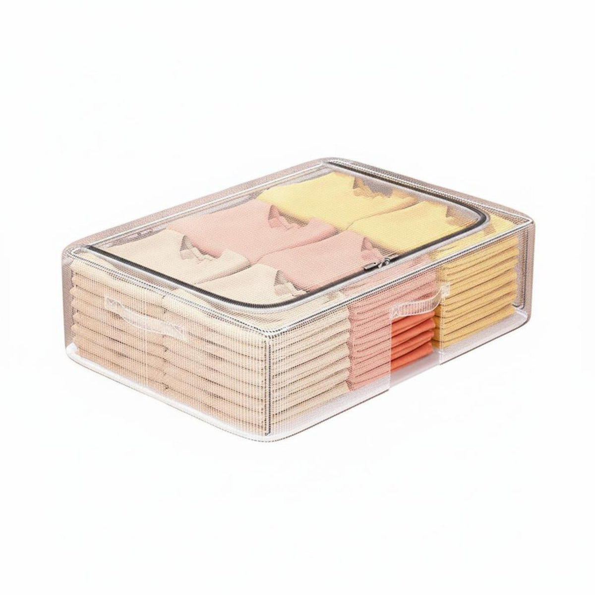 Wheeled Storage container Transparent frame Underbed Box debris-proofresistant for Bedroom, Closet