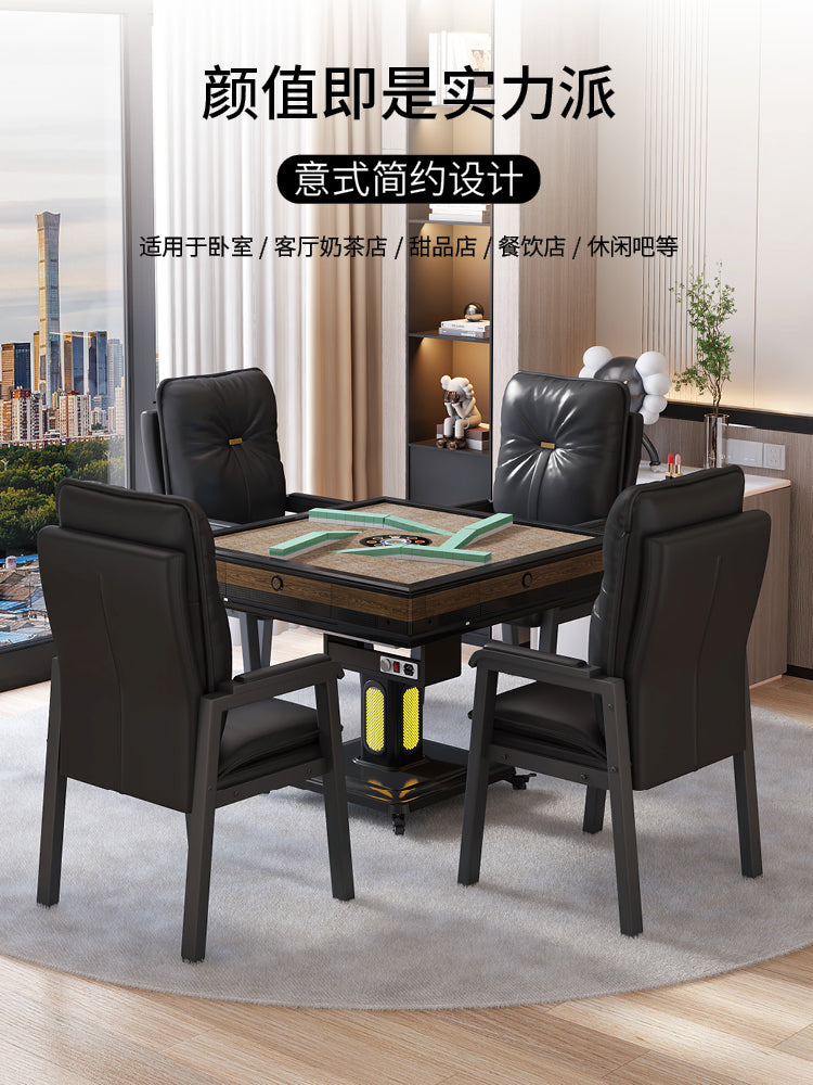 棋牌室专用麻将椅舒适久坐靠背凳子茶楼桌馆家用办公电脑椅子卧室 黑色【防水防污 加粗钢架】皮质 1把 钢制脚