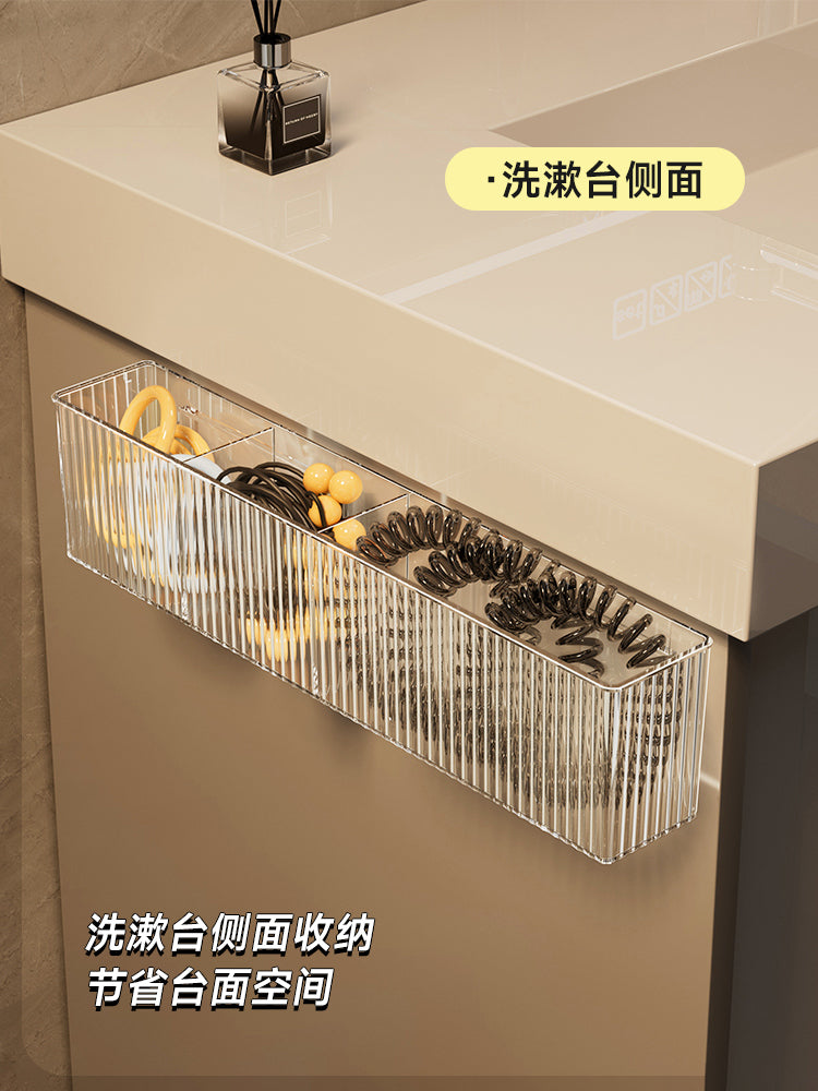 浴室置物架亚克力可沥水化妆护肤品分格收纳卫生间墙上壁挂架子 1件装+送❤️无痕钉❤️