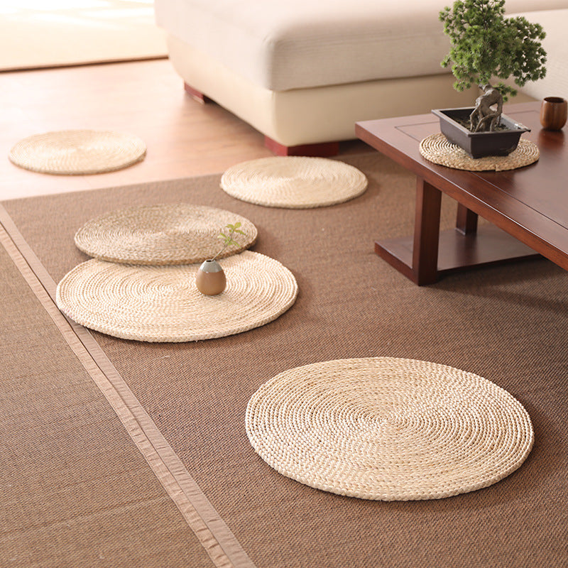 Woven Grass Floor Cushion for Meditation