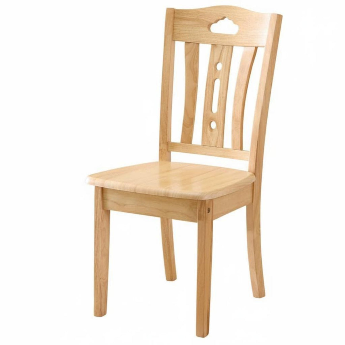 Solid Wood Construction Wooden Side Chair Chinese Design Design Slatted Back Wooden Chair Long-Lasting and Stable Seating Furniture High Weight Capacity for Homeowners, Families, Restaurant Owners, Dining Room, Kitchen, Cafe