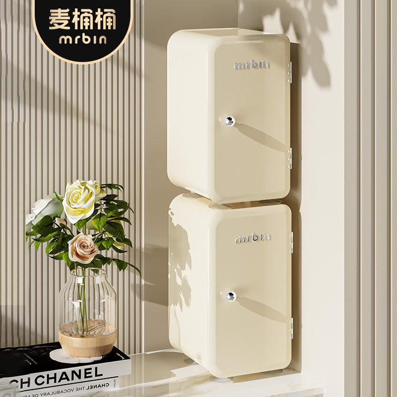 麦桶桶奶油风化妆品收纳盒梳妆台桌面防尘双层置物护肤品面膜储物
