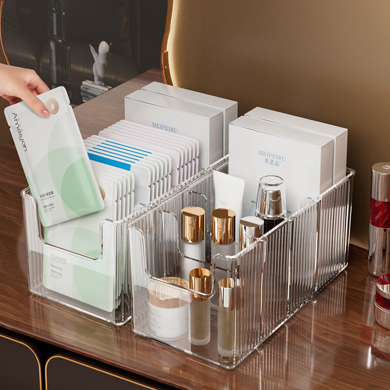 面膜收纳盒专用分格梳妆台桌面护肤品整理盒卫生间化妆品置物架 【2件装】面膜收纳盒
