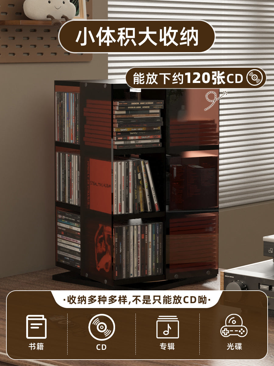 可旋转cd置物架PS4游戏碟片桌面整理架专辑光盘展示架绘本架书架