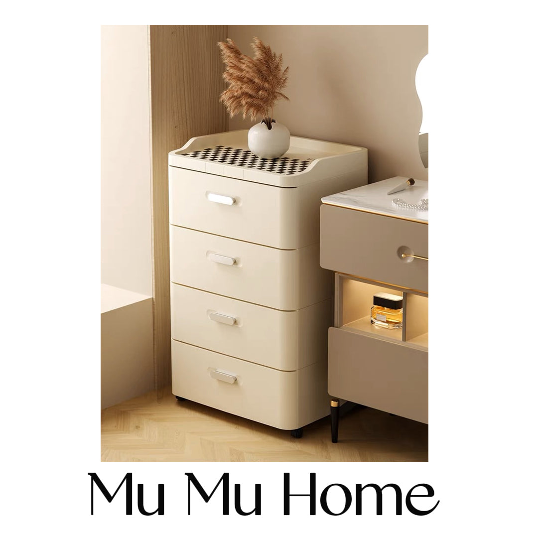 Mu Mu 沐家免安装收纳柜家用卧室整装床头柜带抽屉宝宝衣服衣物置