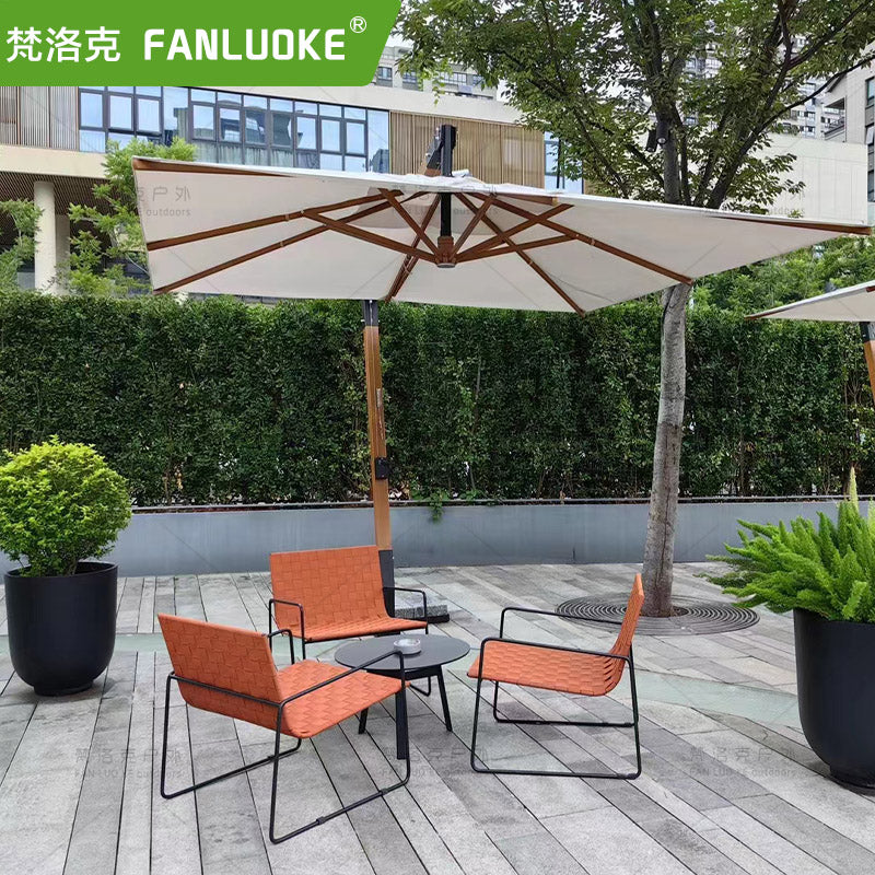 户外编织休闲沙发椅组合阳台躺椅单人椅室外庭院花园别墅酒店北欧 扶手椅52*52*81cm
