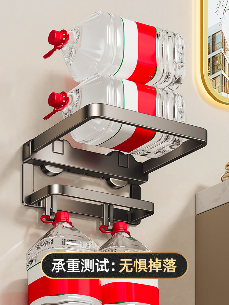 卫生间强力吸盘脸盆架免打孔壁挂式阳台收纳置物架厨房洗菜盆架子 【混合2只装】单层+双层