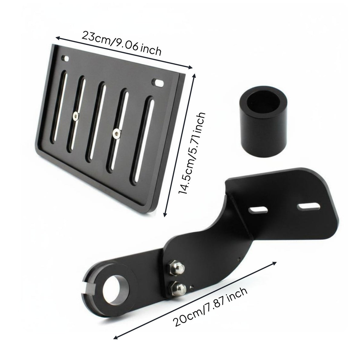 Registration Plate Relocation Kit Aluminum Alloy Motorbike Side Plate Bracket Side Mount Holder for Custom Owners
