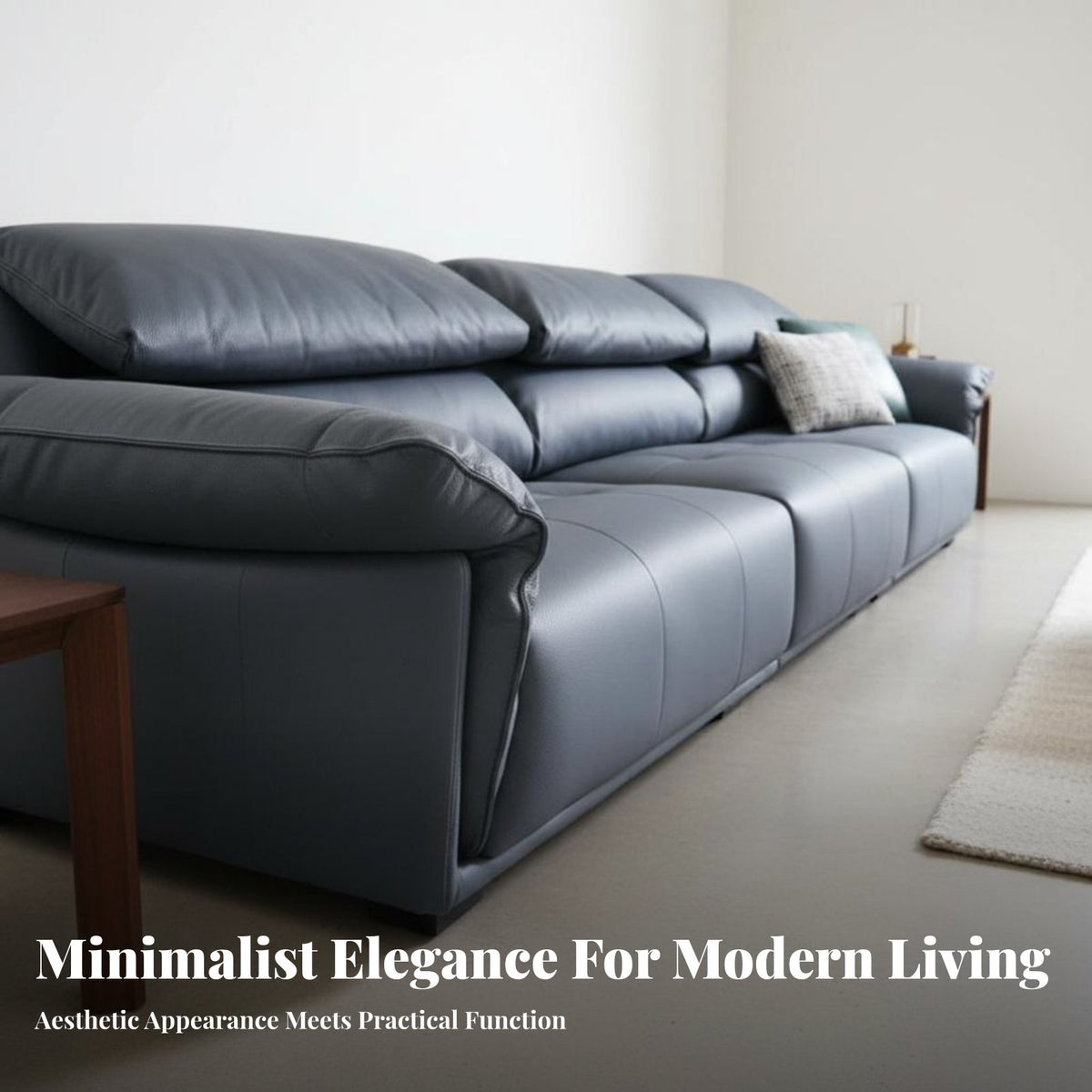 Charcoal Cumulus Sofa Minimalist Design Lounge Couch Italian design Household Seating for Apartment Dwellers, Hotel Managers, Small Spaces, Office, Playroom