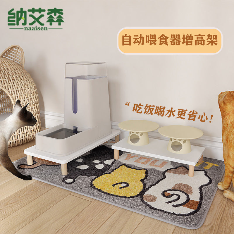 自动喂食器增高架猫碗垫高猫饭盆底座喂食机架子宠物饭碗增高支架