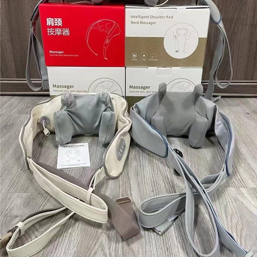 肩颈按摩仪颈椎按摩器颈部提拉热敷疏通脖子斜方肌夹揉捏按摩披肩