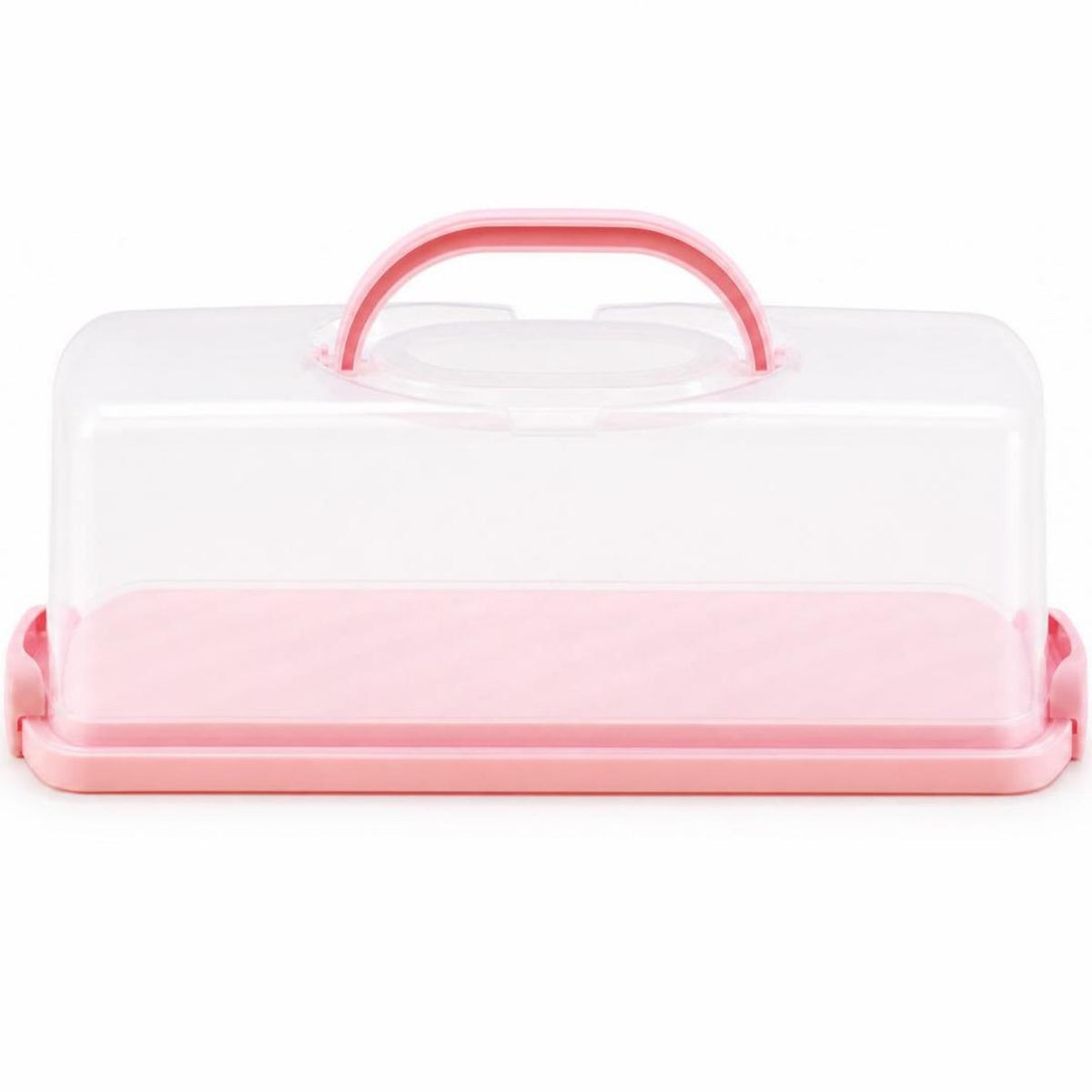 Rounded Edges Bakery Container Carry Handle Roll Cake Box for Portable Serving