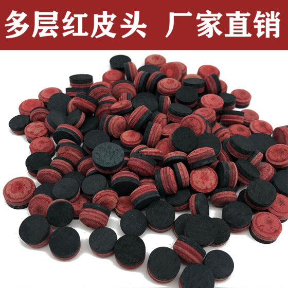 多层红皮头批发黑八大头桌球杆斯诺克小头九球杆皮头台球用品10mm