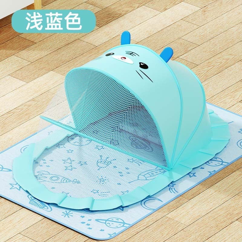 Baby Crib Mosquito Net, Foldable, No Bottom, Polyester, Single Door, Modern Simple Style