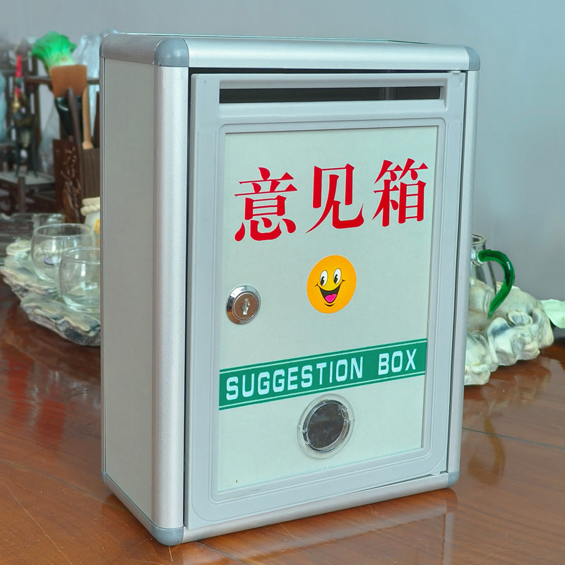 Small Suggestion Box Mailbox Complaint Box with Lock Report Box Election Box Donation Box A4 Ballot Box