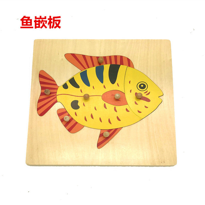 Montessori Wooden Puzzle Board for Toddlers 3-6 Years Old - Educational Learning Toy