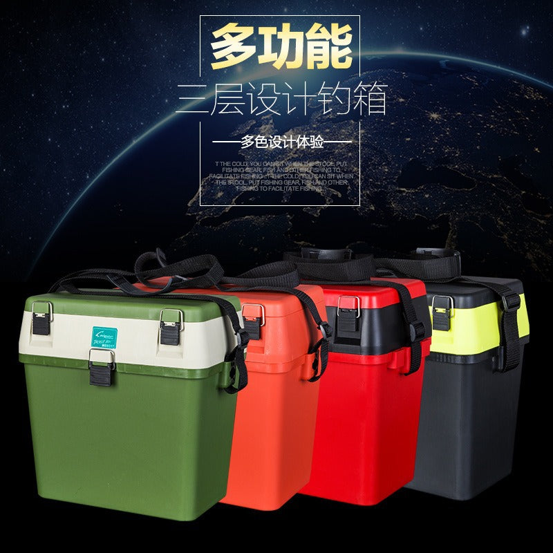 Dream Fishing Tackle Box with Seat, Portable Fishing Gear Storage Case, Tool and Accessory Box for Anglers
