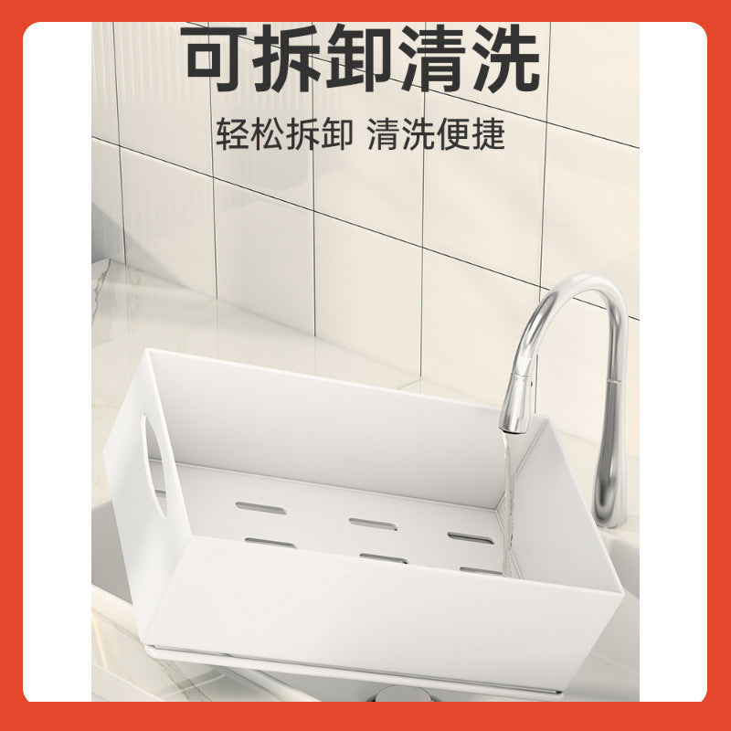 Under-Sink Pull-Out Storage Basket Double-Layer Drawer Organizer for Kitchen Bathroom Countertop