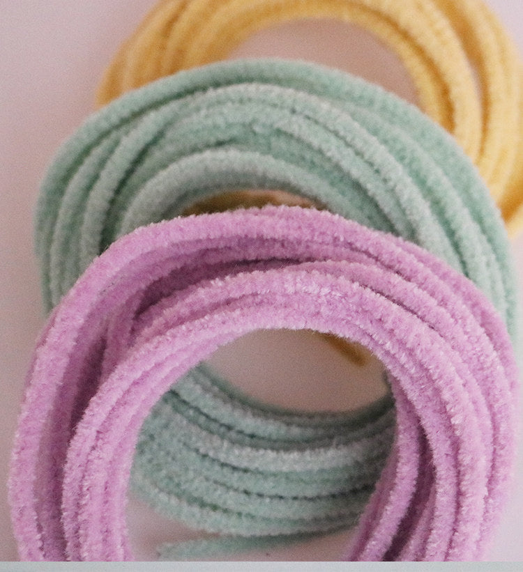 5 Pcs 3mm Colorful Super Dense Wool Felt Pipe Cleaners for DIY Doll Making Craft Material