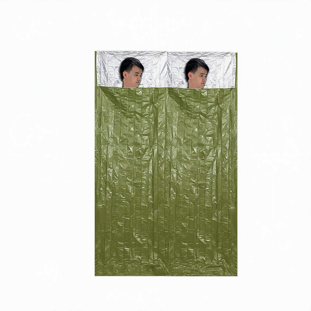 Double Sleeping Bag for Outdoor Camping, Portable Envelope Style Emergency Blanket for Hiking, Multifunctional Thermal Bivy Sack