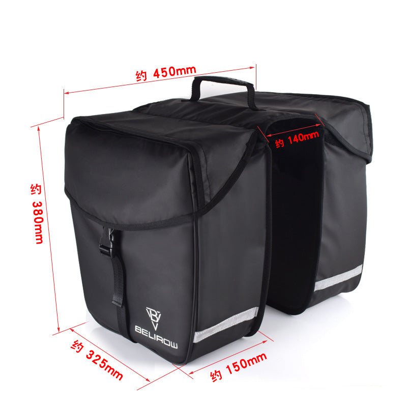 Bicycle Waterproof Rear Seat Bag 34L Large Capacity Pannier Mountain Bike Travel Storage Bag Cycling Rear Rack Bag