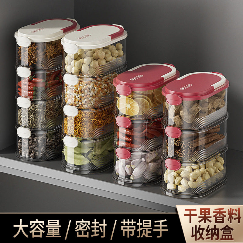 Large Capacity Kitchen Storage Box for Dry Goods, Spices, Fruits, and Vegetables - Refrigerator Fresh-keeping Food Container