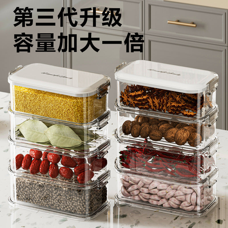 Sealed Fresh-keeping Box New Spice Storage Box Kitchen Household Octagonal Cinnamon Dried Chili Pepper Star Anise Storage Box