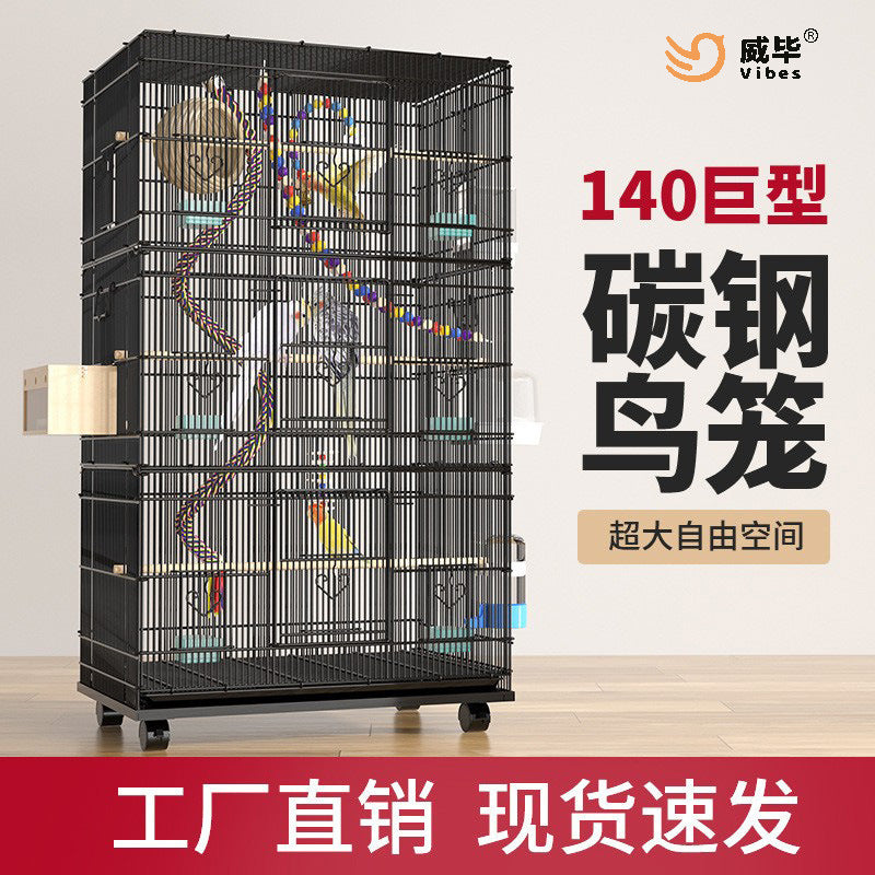 Large Parrot Cage Cockatiel Myna Starling Bird Cage Extra Large Villa Home Breeding Luxury Large Group Bird Cage