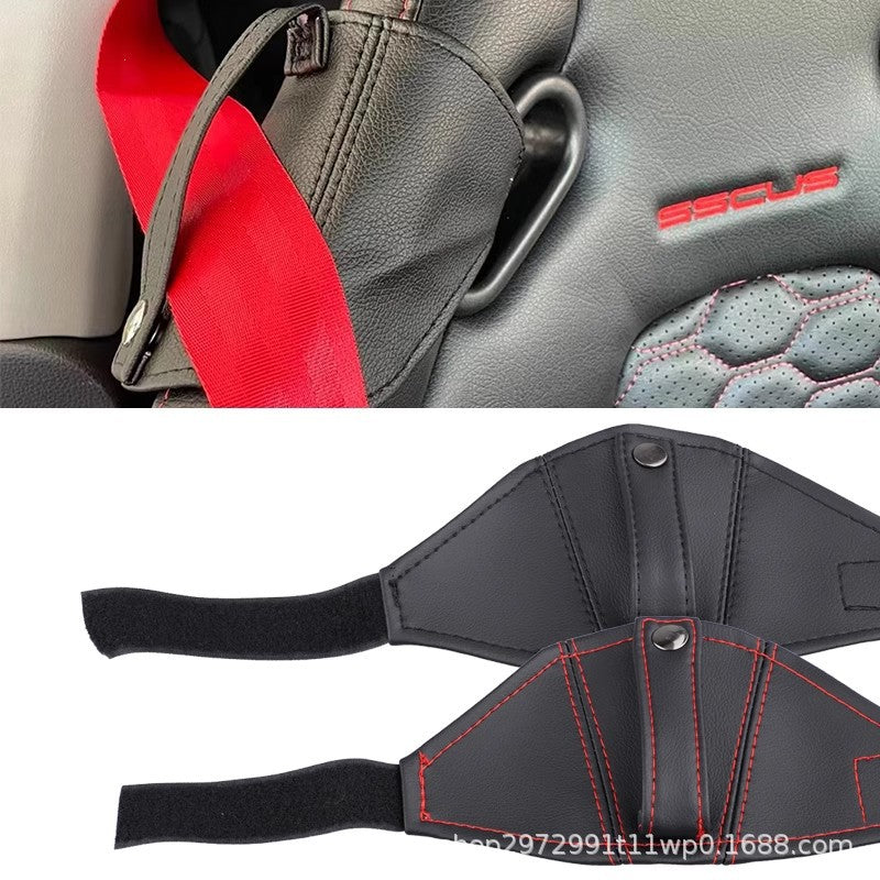 Racing Seat Belt Shoulder Pad Cover with Limiter Buckle and Retainer for Car Safety Belt