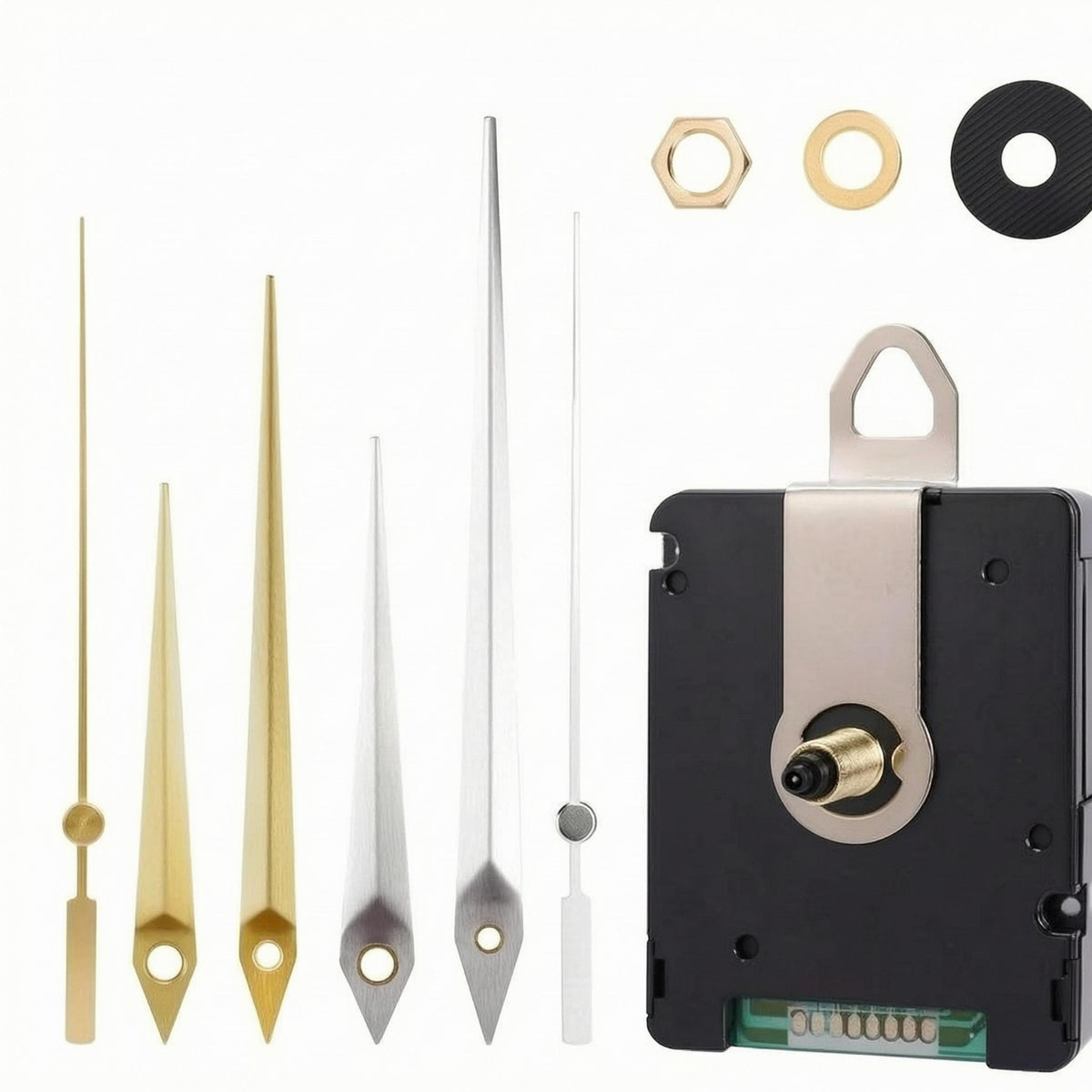 Automatic Time Setting DCF Radio Clock Movement Threaded Brass Shaft Radio Controlled Clock Movement Mounting Hardware Timekeeping Parts Hanging Bracket