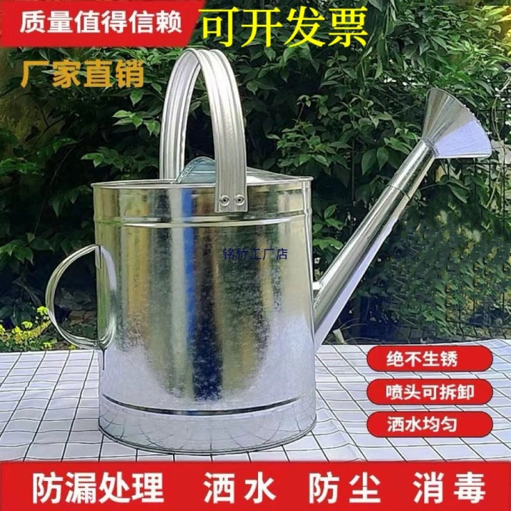 Iron Watering Can with Fixed Spray Head