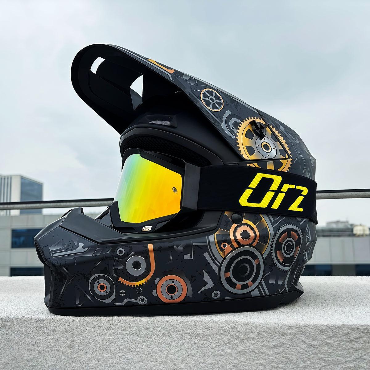 ORZ 3C Certified Motorcycle Off-Road Helmet - ABS, Summer Use, 53-62cm