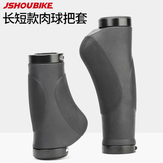 Mountain Bike Grips Rubber Silicone Anti-Slip Shock-Absorbing Lock-On