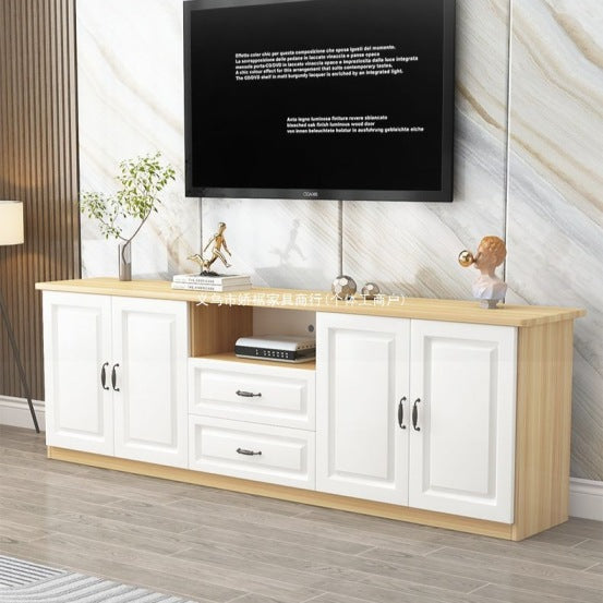 Solid Wood TV Cabinet Modern Minimalist Small Apartment Living Room Bedroom European Storage Multifunctional Tall Cabinet