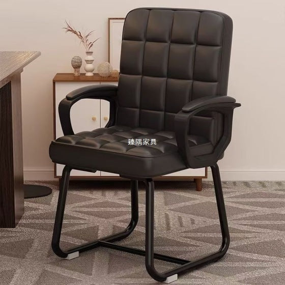 Office Chair with PU Leather, Metal Frame, Ergonomic Design