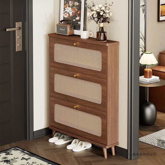 New Chinese Style Ultra-Thin Flip-Down Shoe Cabinet