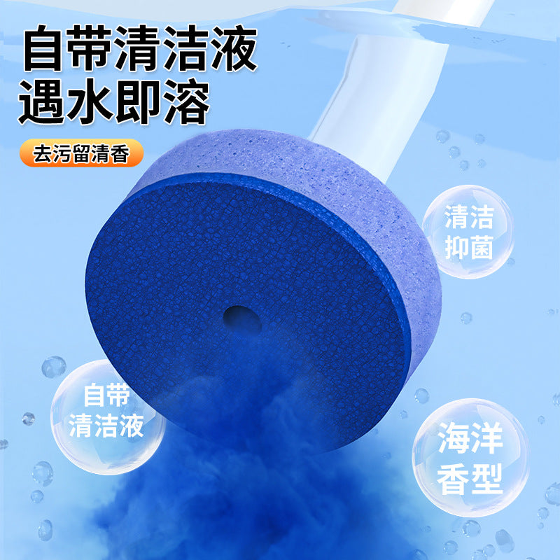 Wall-Mount Disposable Toilet Brush Set with 18 Refills