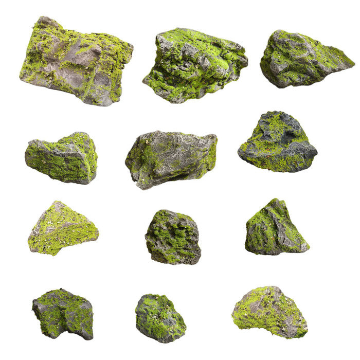 PU Foam Small Faux Moss Stone for Indoor Decoration