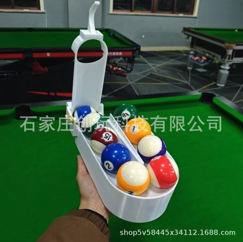3D Printed Portable Billiard Ball Rack for 9-Ball Practice