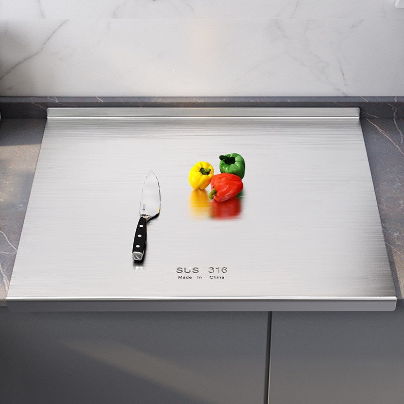 316 Stainless Steel Cutting Board, Antibacterial and Anti-Mold Kitchen Board, Double-Sided Thickened Food-Grade