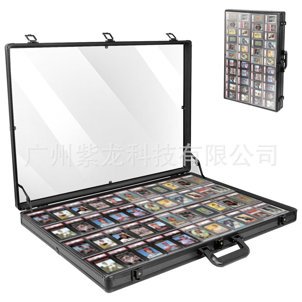 Transparent UV-Resistant Aluminum Alloy Storage Box for PSA, MTG, Sports Cards, and Trading Cards