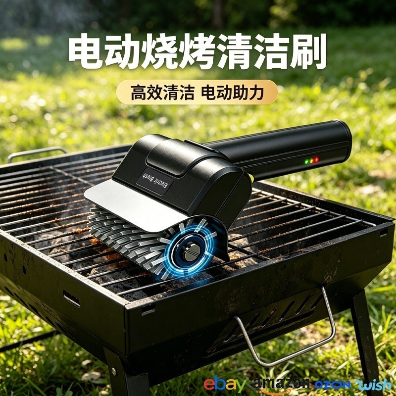 Electric BBQ Grill Cleaning Brush with PVC Handle