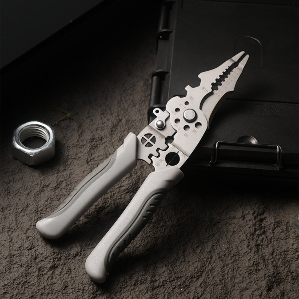 Multifunctional Electrician Wire Stripping Pliers with Chain
