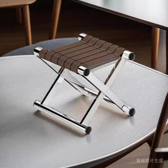 201 Stainless Steel Four-Leg Stool for Restaurant and Home Use