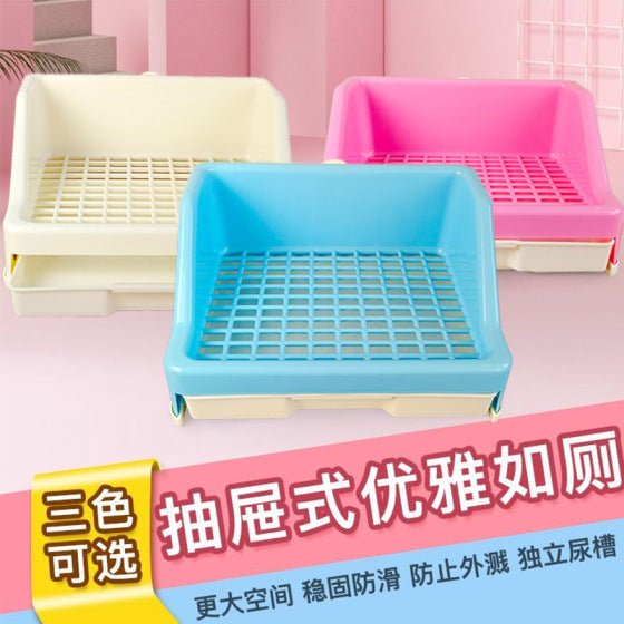 High-Sided Rabbit Litter Box with Drawer